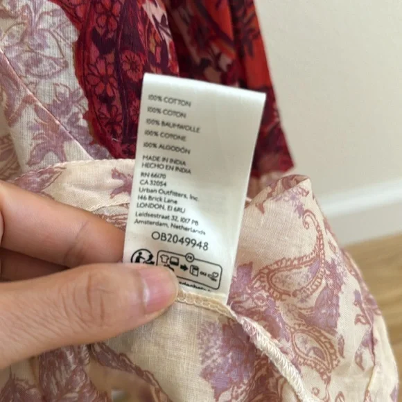 Free people Rosebud Paisley Print Cotton Button-Up Shirt - Picture 7 of 7